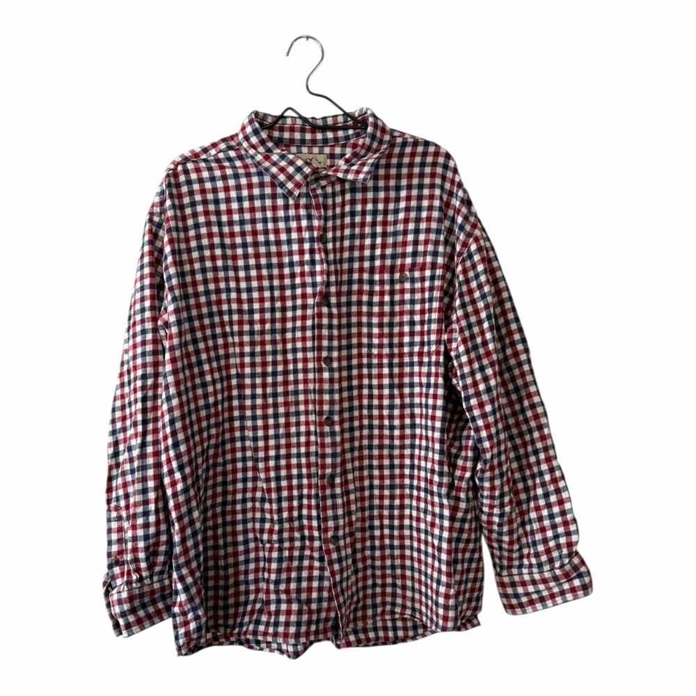 Blue Mountain Checkered Plaid Flannel Shirt Men’s Size 3XL Button Down Top